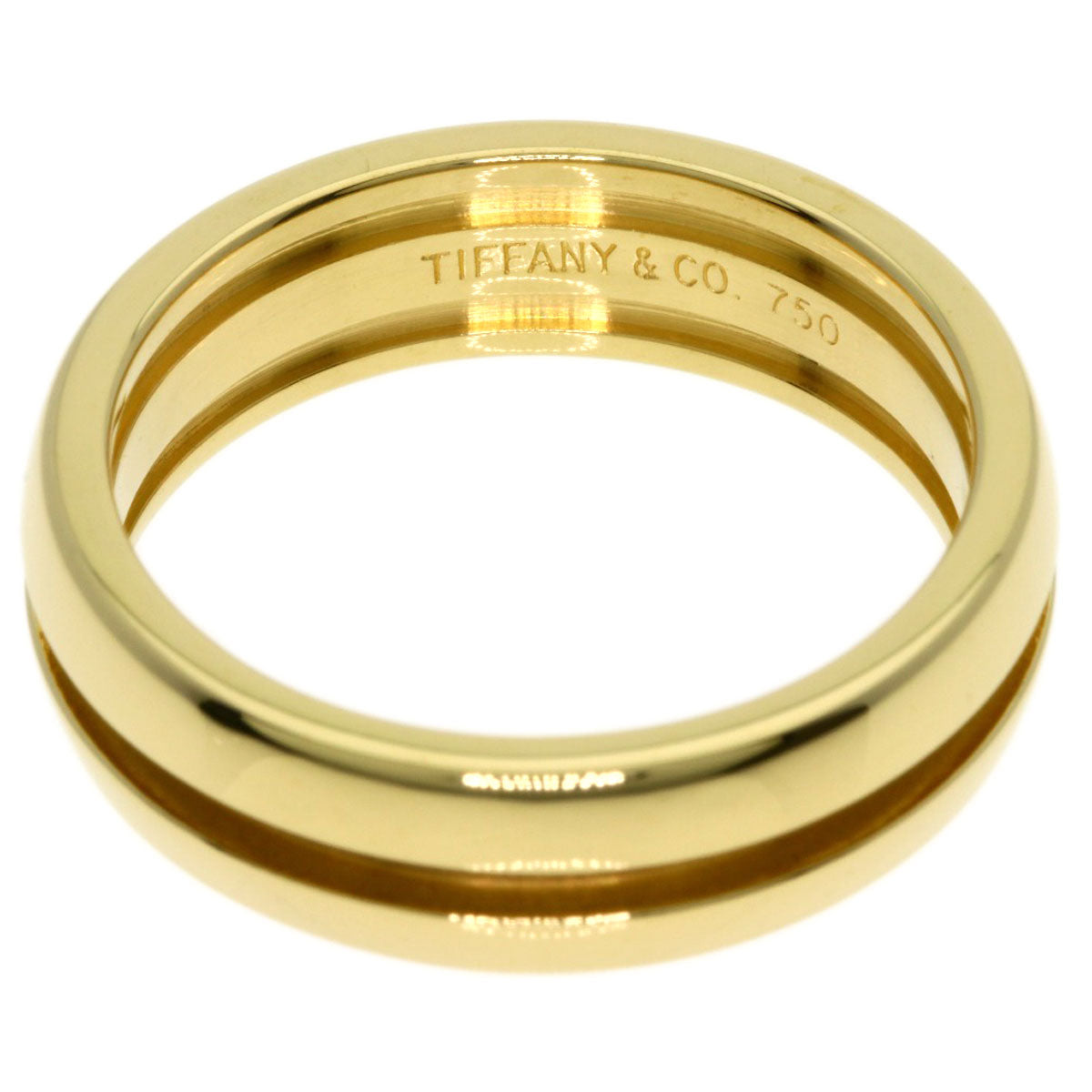 TIFFANY&Co. Groove Ring K18 Yellow Gold Ladies [Used]