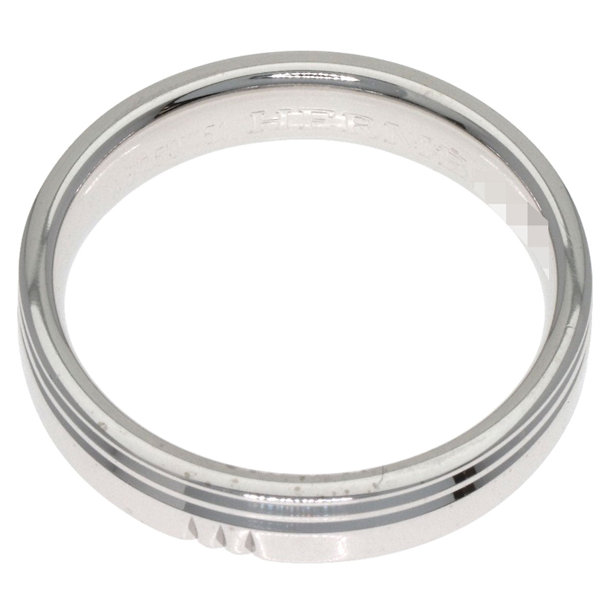 HERMES Alliance Kelly #51 Ring K18 White Gold Ladies [Used]