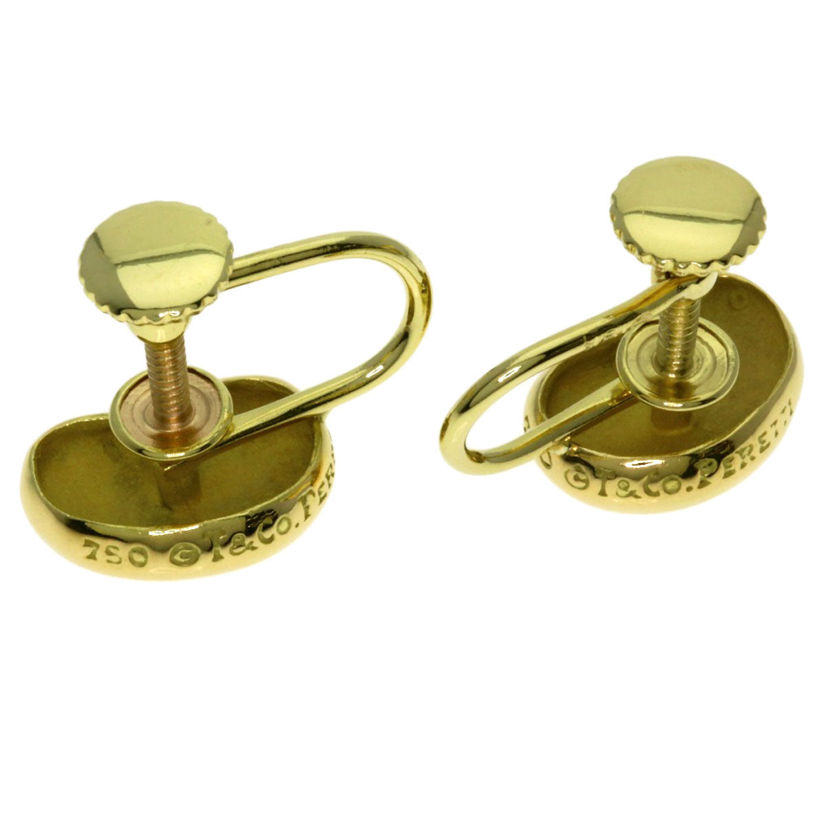 TIFFANY&Co. Bean Earring K18 Yellow Gold Ladies [Used]