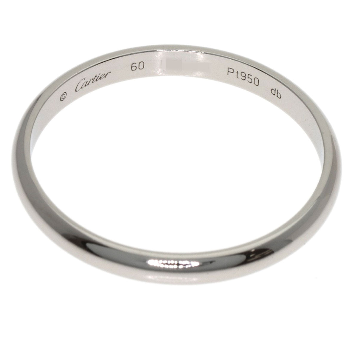 CARTIER 1895 Wedding #60 Ring Platinum PT950 Ladies [Used]