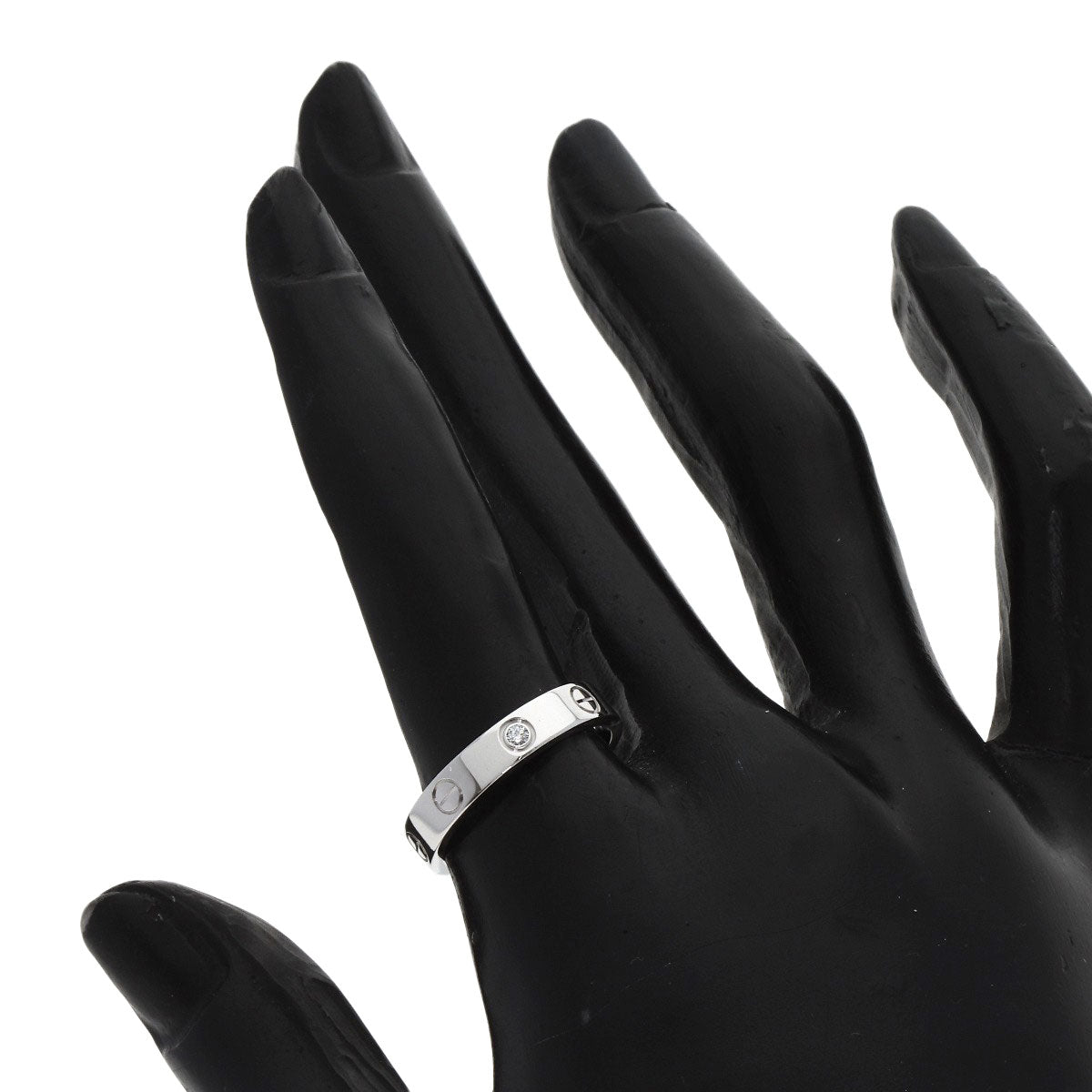 カルティエ ラブリング 1P ダイヤモンド #53 リング・指輪 K18ホワイトゴールド レディース 【中古】【CARTIER】