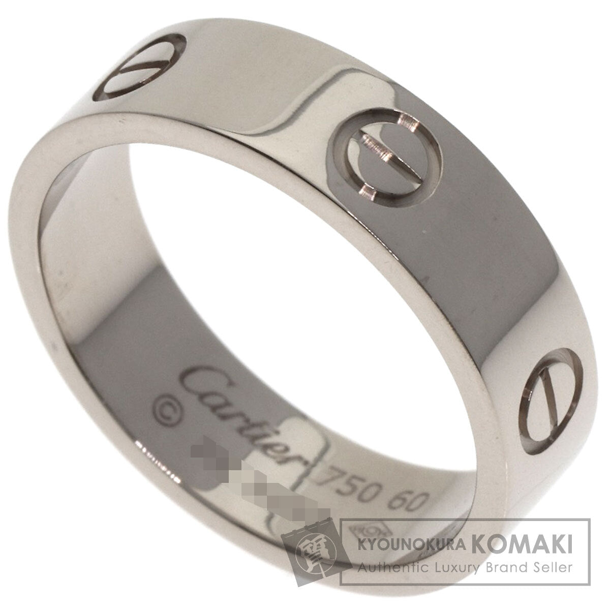 CARTIER love ring #60 Ring K18 White Gold unisex [Used]