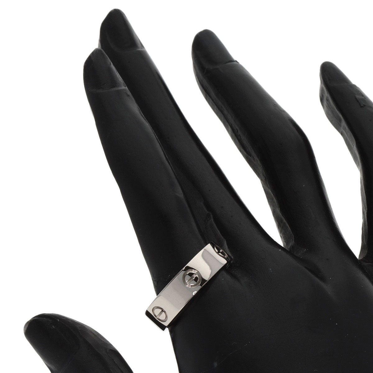 CARTIER love ring #60 Ring K18 White Gold unisex [Used]