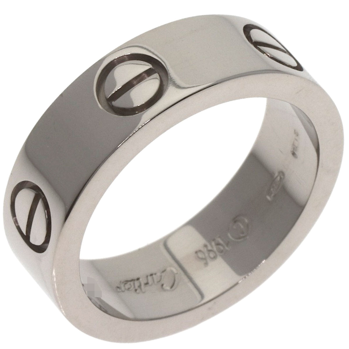 CARTIER love ring #49 Ring K18 White Gold Ladies [Used]