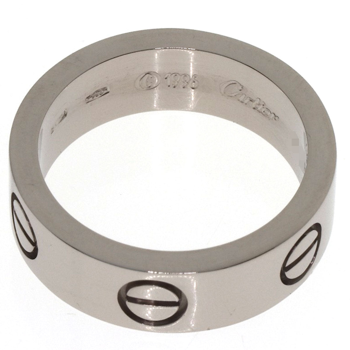 CARTIER love ring #49 Ring K18 White Gold Ladies [Used]