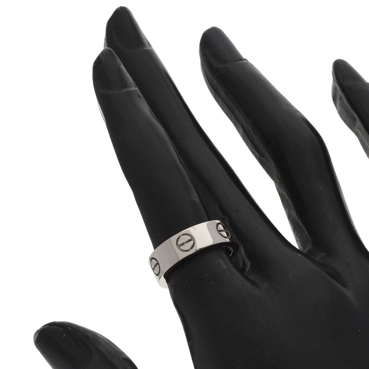 CARTIER love ring #49 Ring K18 White Gold Ladies [Used]
