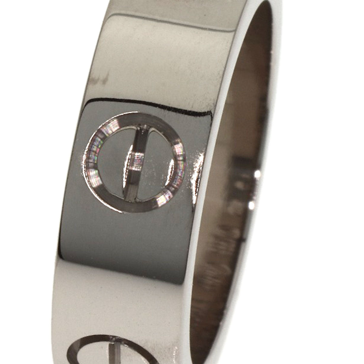 CARTIER love ring #49 Ring K18 White Gold Ladies [Used]