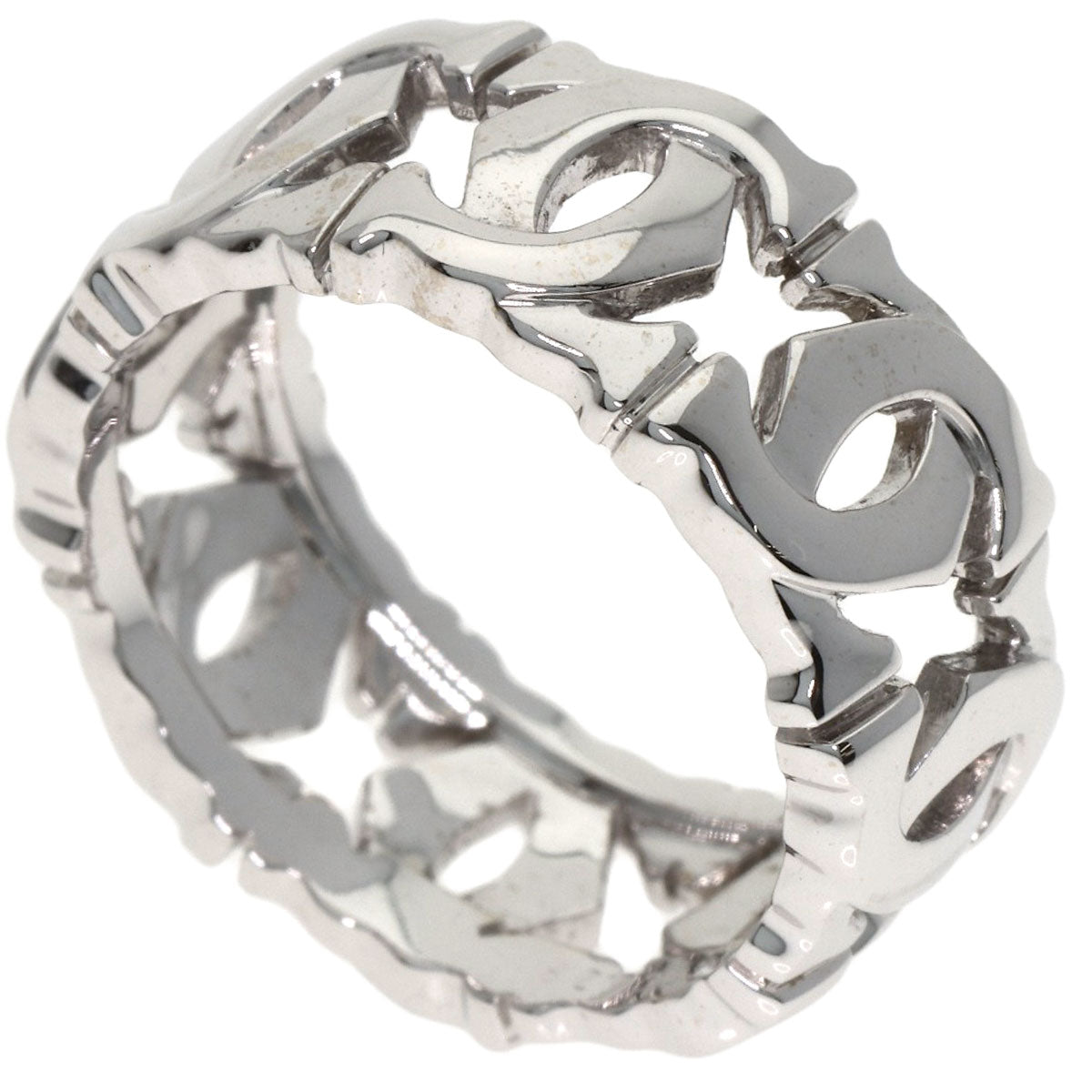 CARTIER Entrelaces #52 Ring K18 White Gold Ladies [Used]
