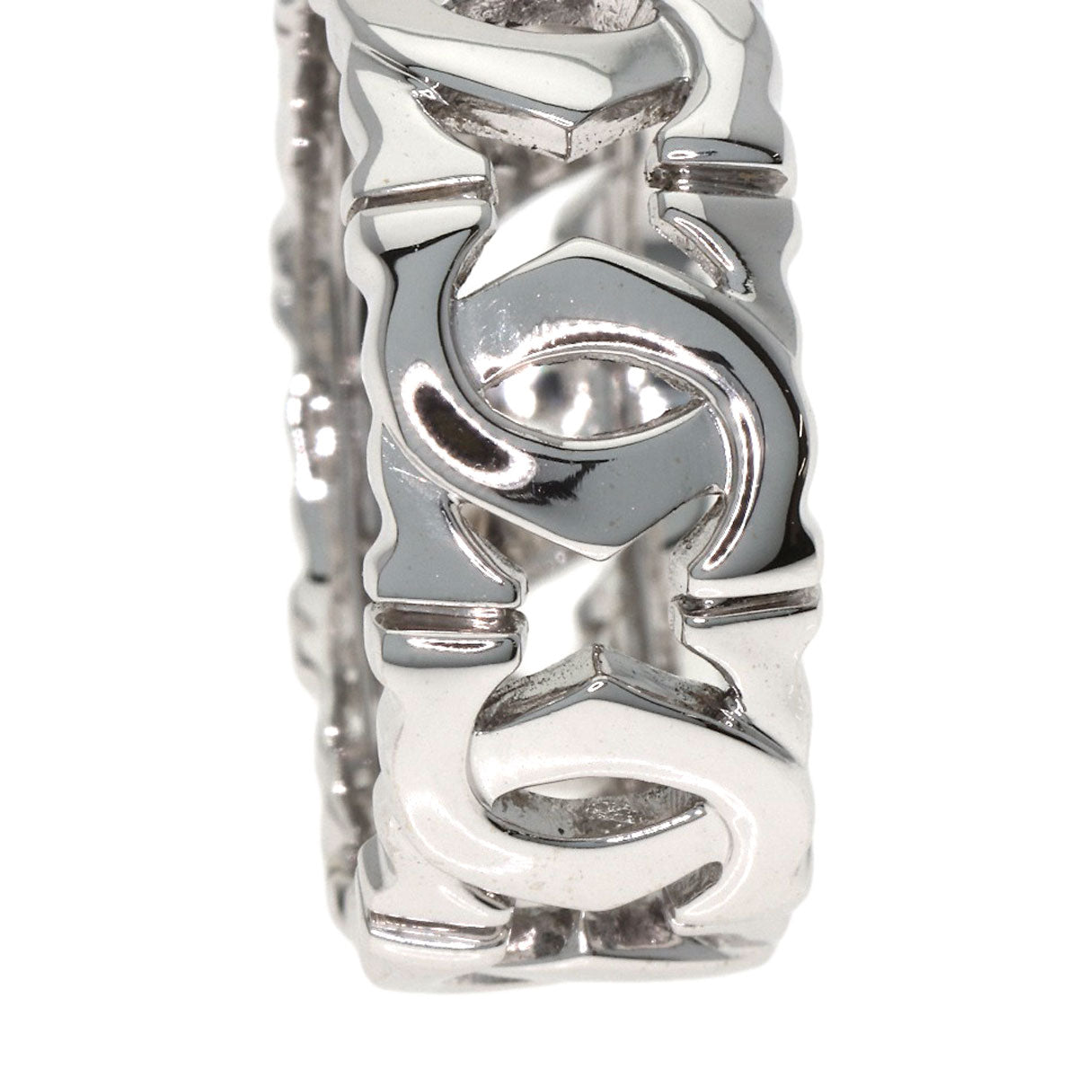 CARTIER Entrelaces #52 Ring K18 White Gold Ladies [Used]