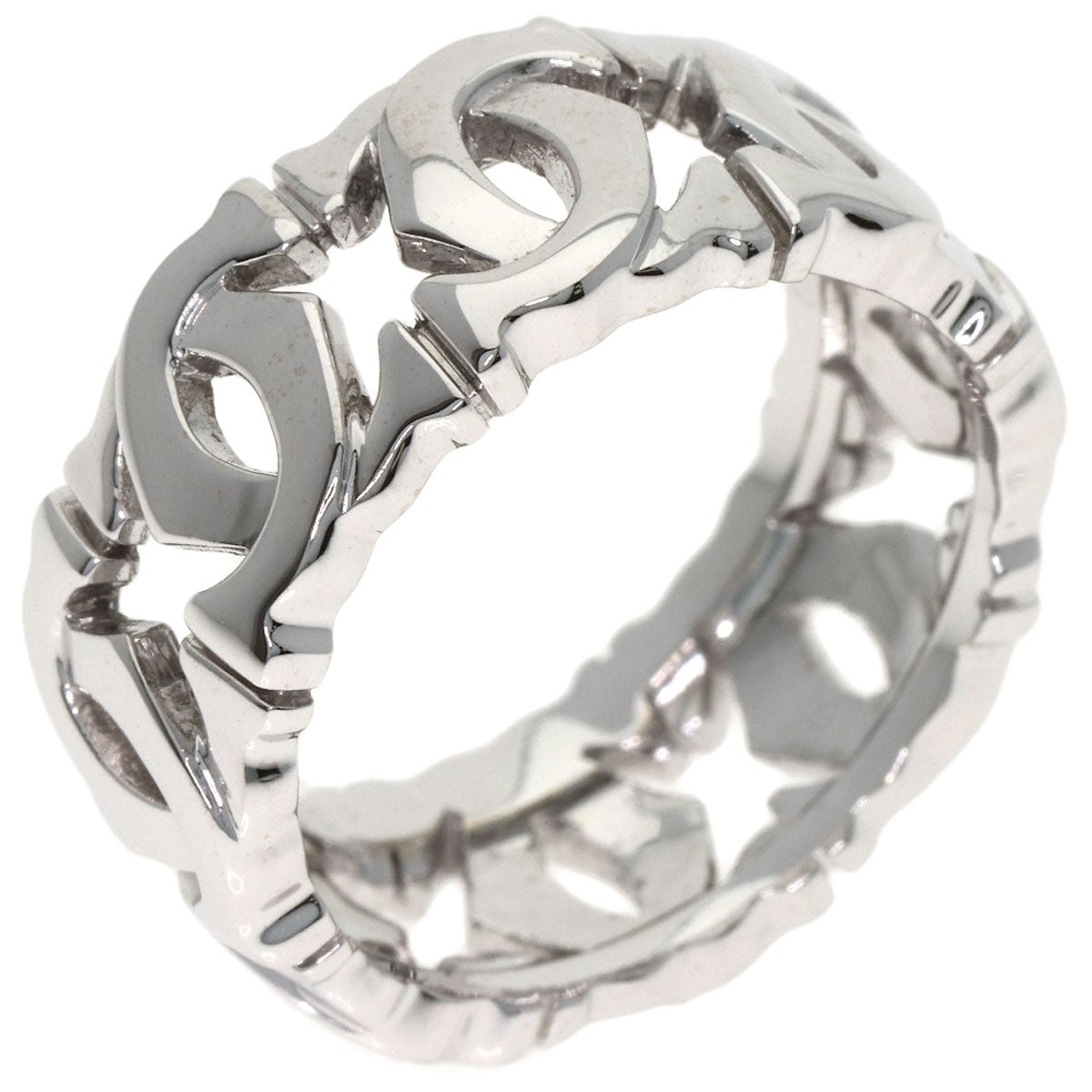 CARTIER Entrelaces #52 Ring K18 White Gold Ladies [Used]