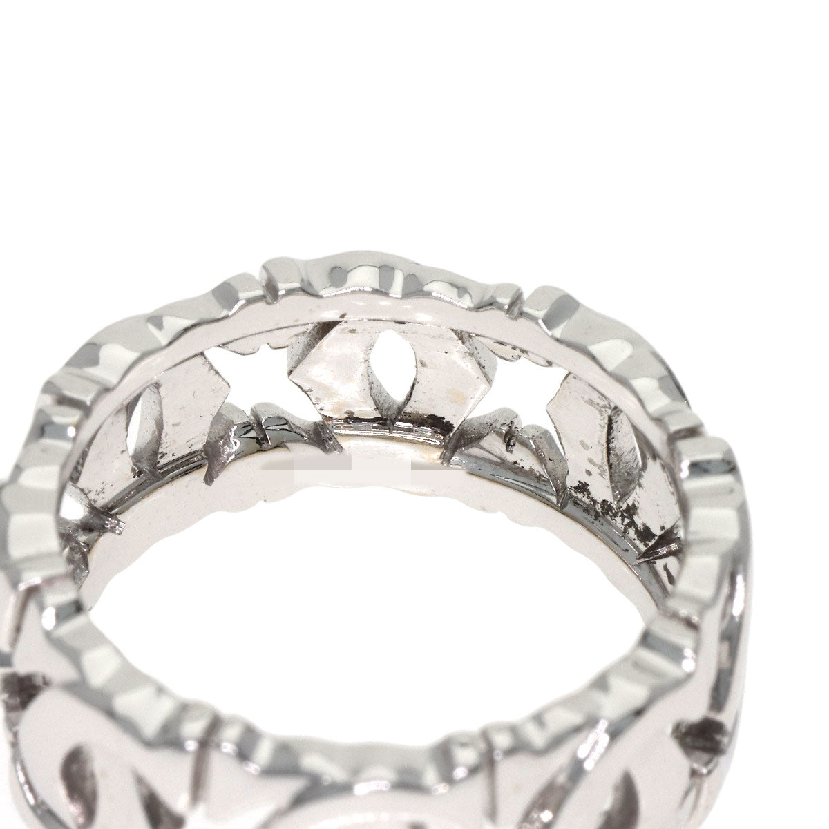 CARTIER Entrelaces #52 Ring K18 White Gold Ladies [Used]