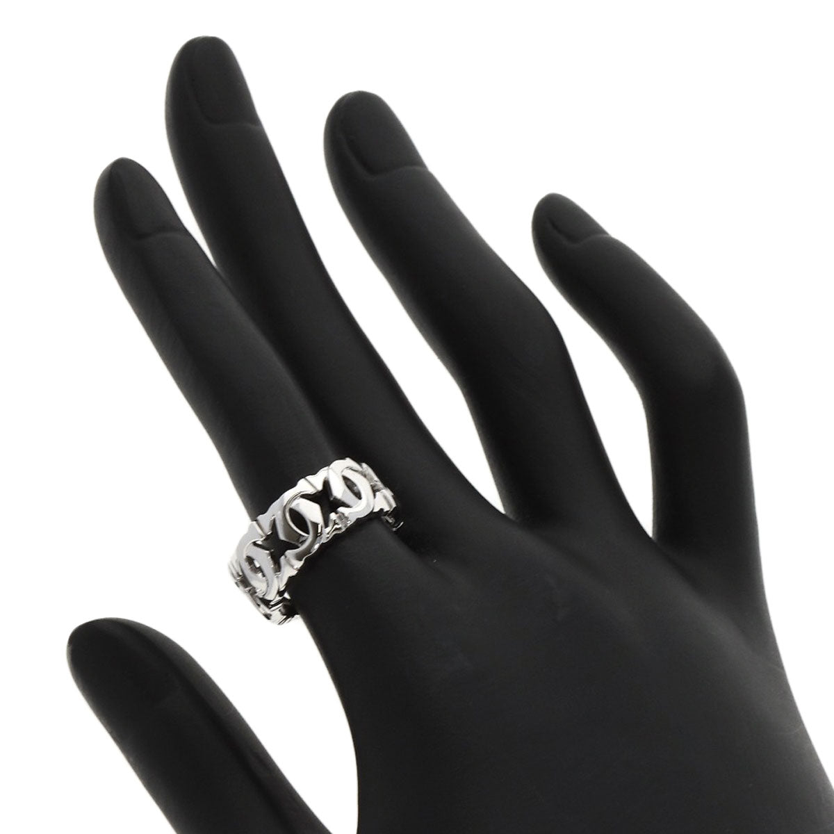 CARTIER Entrelaces #52 Ring K18 White Gold Ladies [Used]