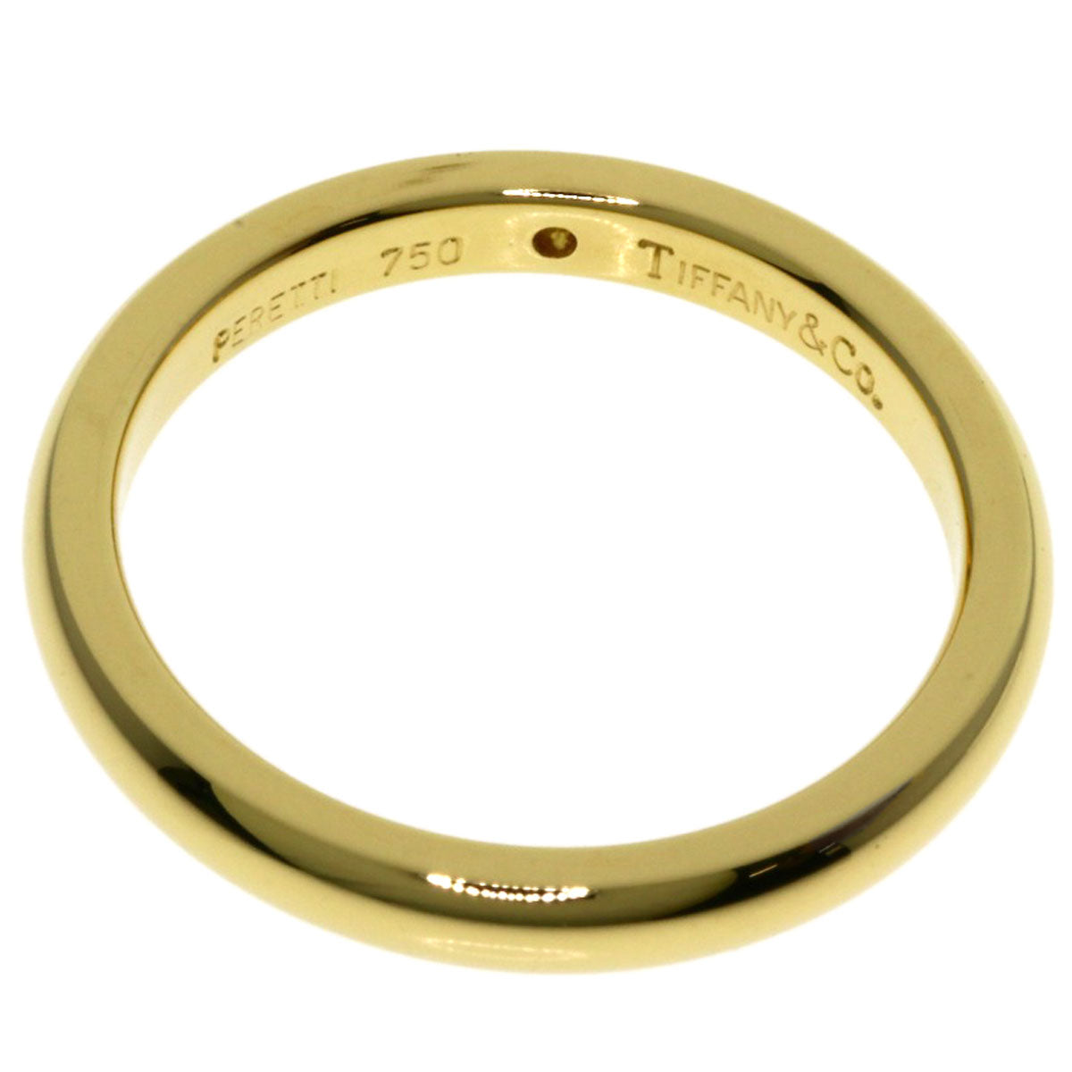 TIFFANY&Co. Stacking band 1P Diamond Ring K18 Yellow Gold Ladies [Used]