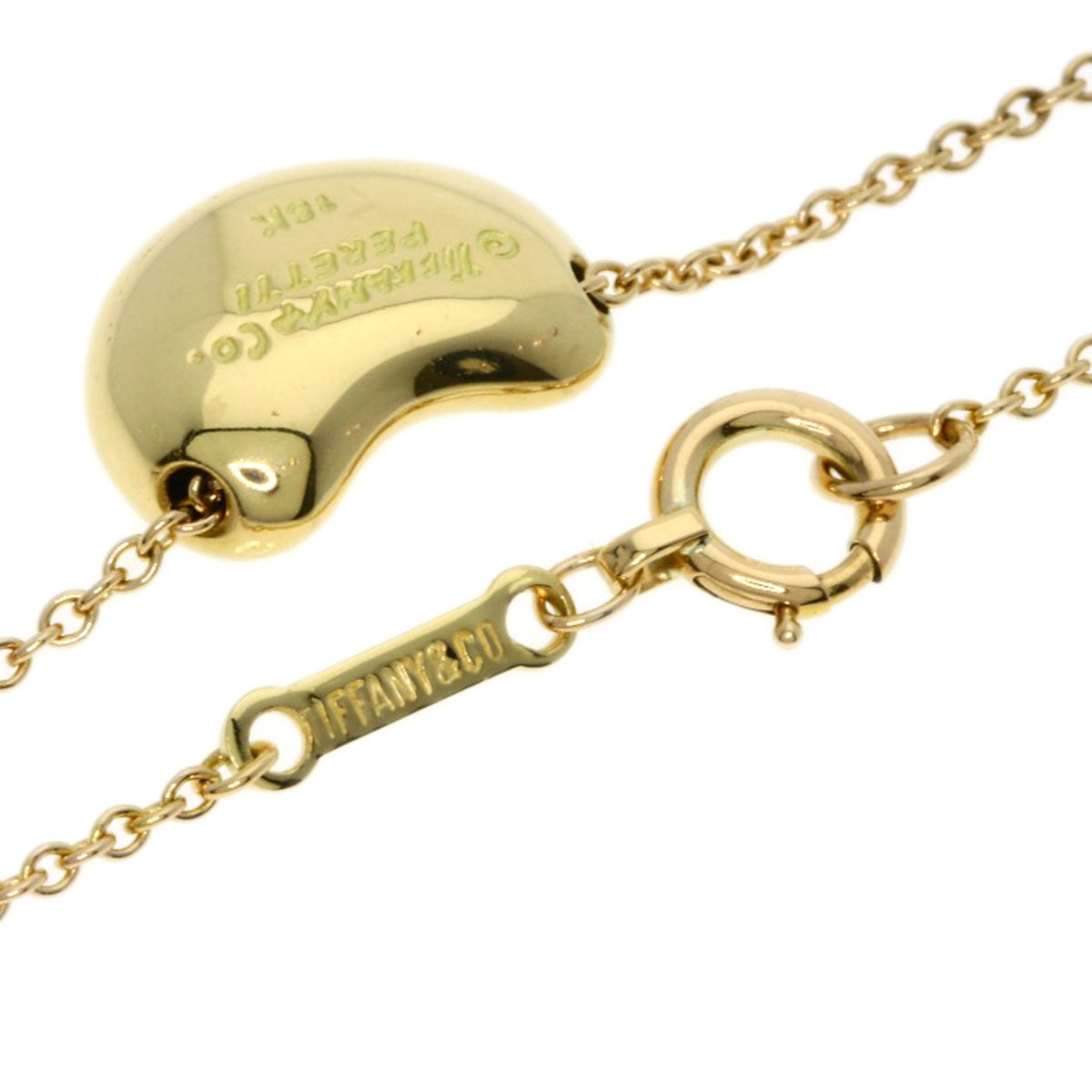 TIFFANY&Co. Bean Necklace K18 Yellow Gold Ladies [Used]