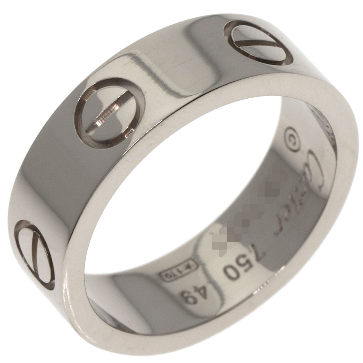 CARTIER love ring #49 Ring K18 White Gold Ladies [Used]