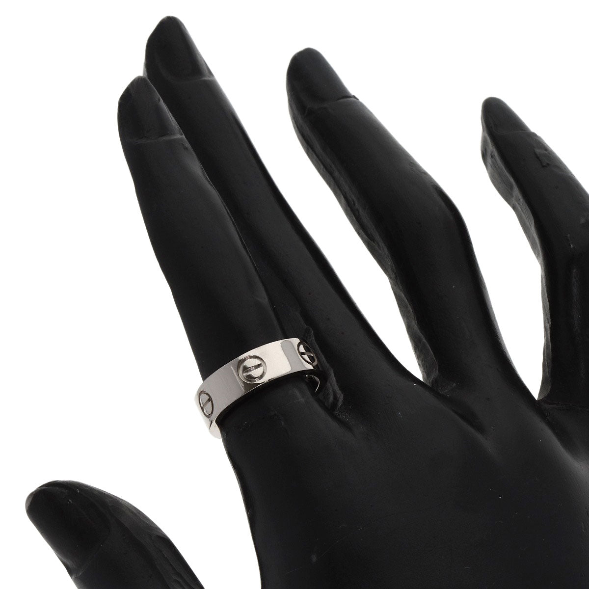 CARTIER love ring #49 Ring K18 White Gold Ladies [Used]