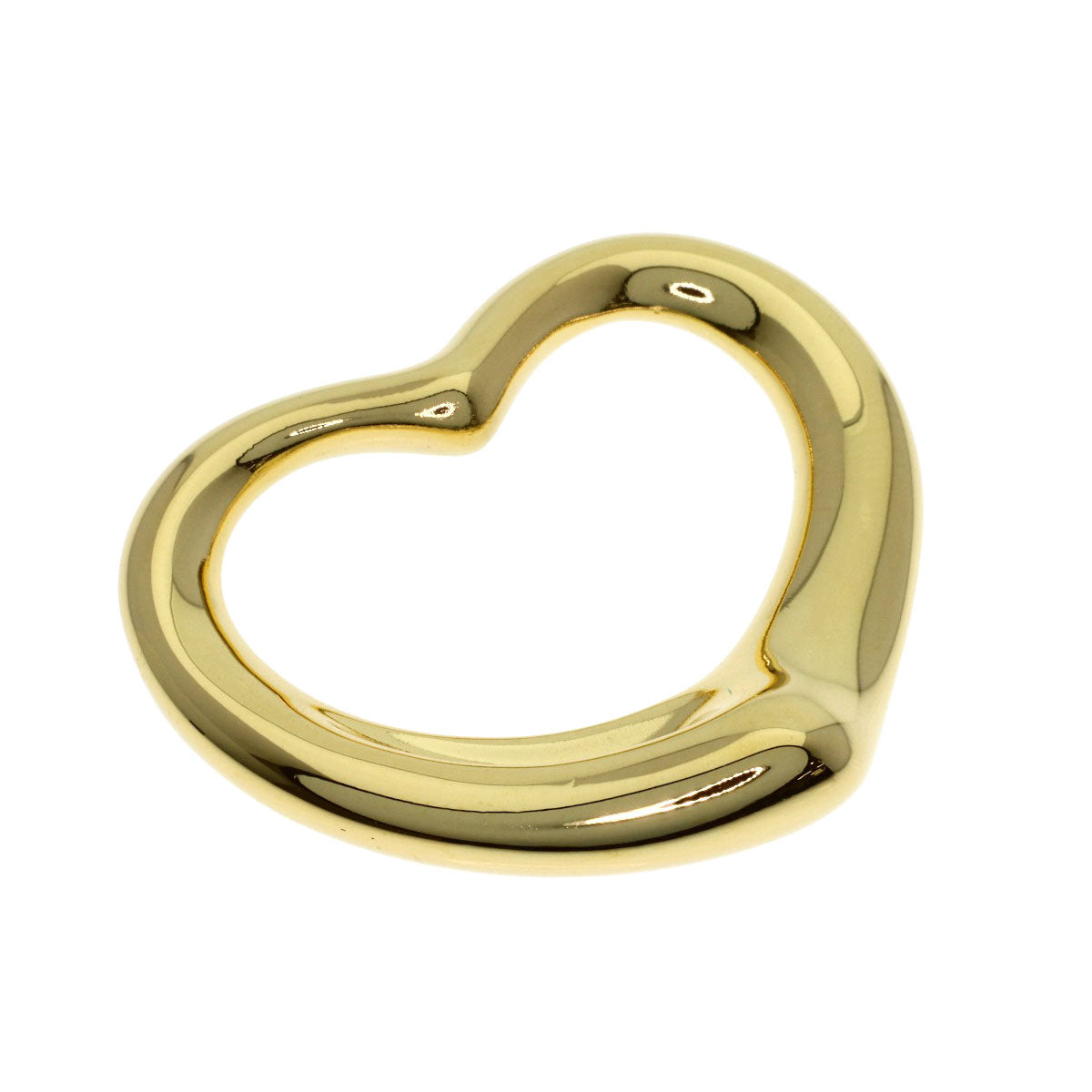 TIFFANY&Co. Open heart Pendant top K18 Yellow Gold Ladies [Used]