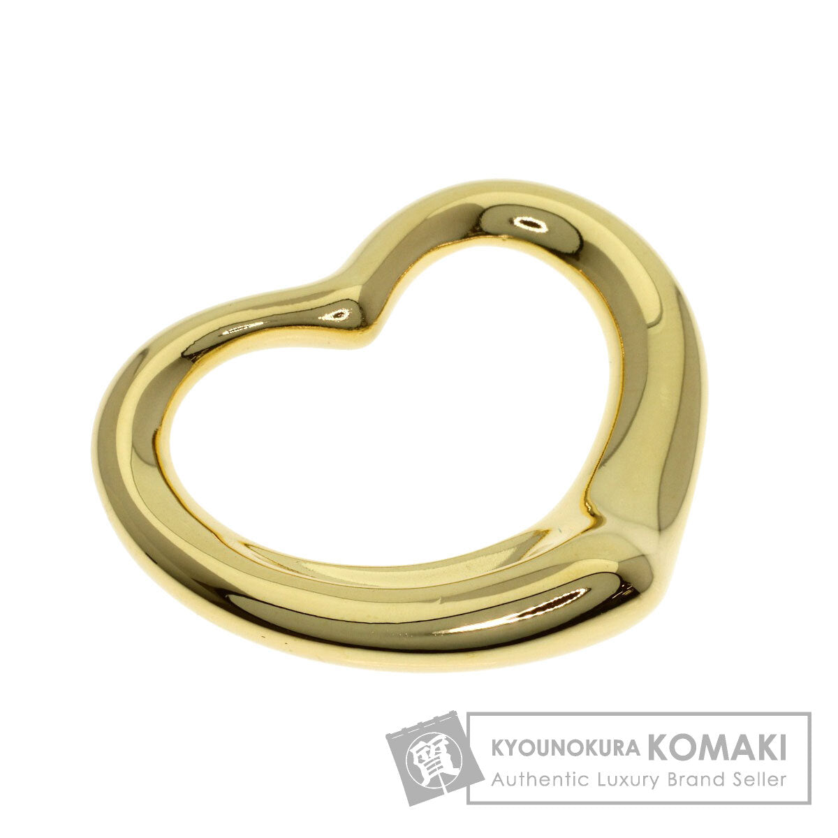 TIFFANY&Co. Open heart Pendant top K18 Yellow Gold Ladies [Used]