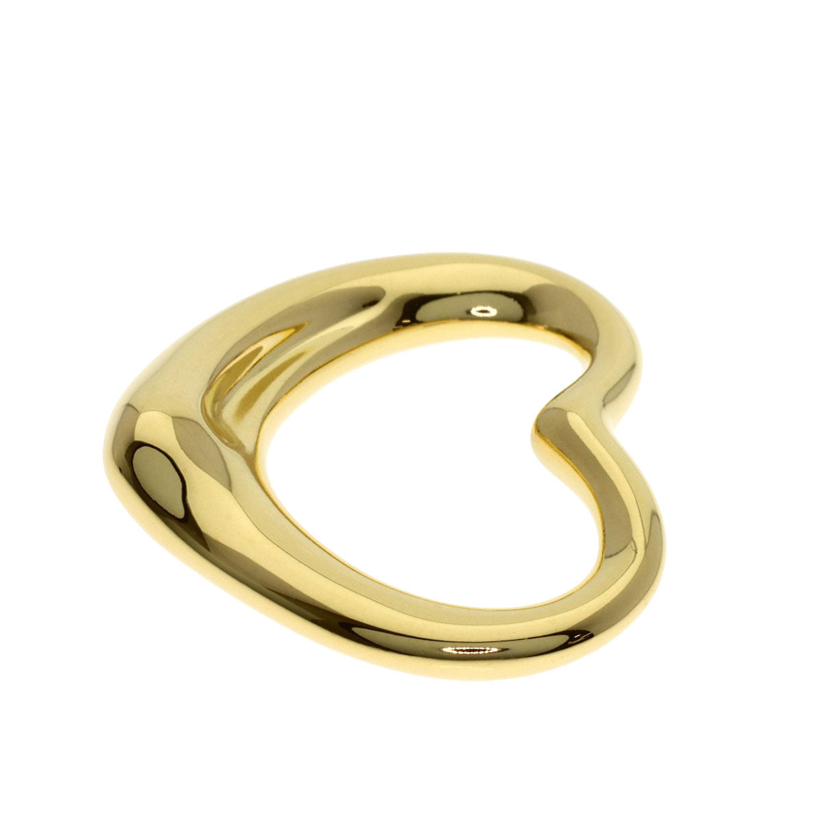 TIFFANY&Co. Open heart Pendant top K18 Yellow Gold Ladies [Used]
