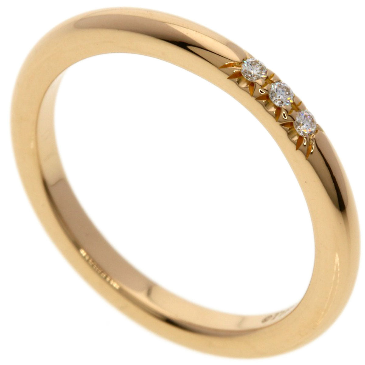 TIFFANY&Co. Forever Wedding 3P Diamond Ring K18 Pink Gold Ladies [Used]