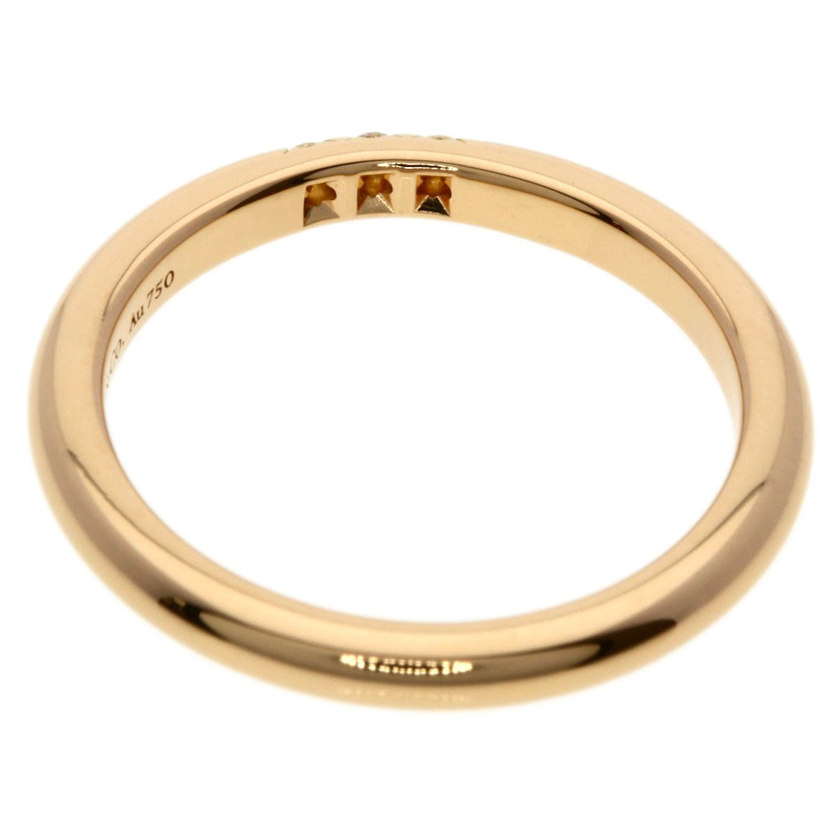 TIFFANY&Co. Forever Wedding 3P Diamond Ring K18 Pink Gold Ladies [Used]