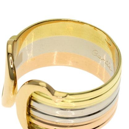 CARTIER 2C Ring LM #49 Ring K18 Yellow Gold 18K Pink GoldLadies [Used]