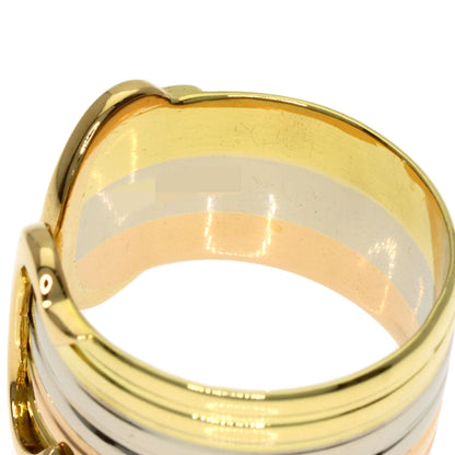 CARTIER 2C Ring LM #49 Ring K18 Yellow Gold 18K Pink GoldLadies [Used]