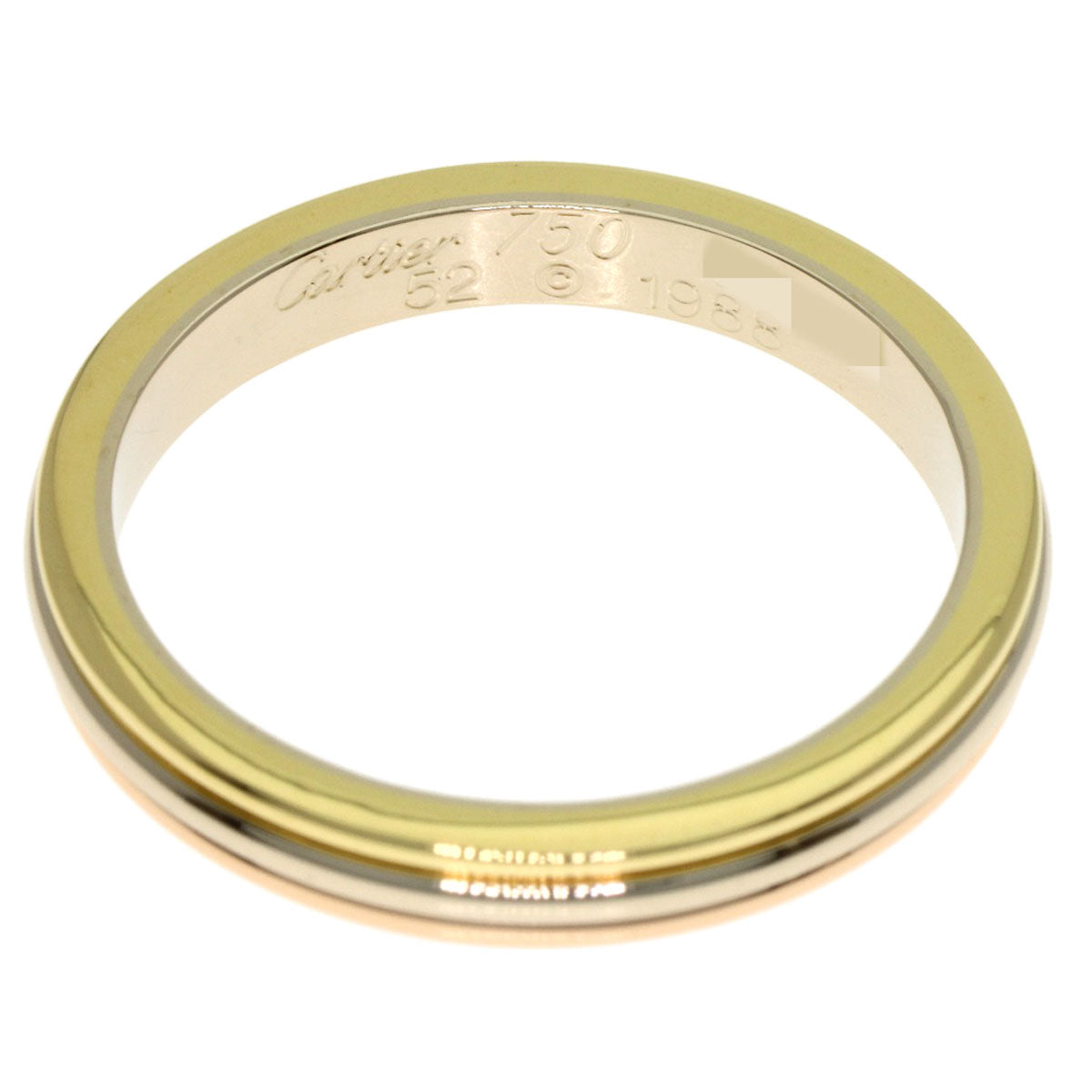 CARTIER 3 Colors #52 Ring K18 Yellow Gold 18K Pink GoldLadies [Used]