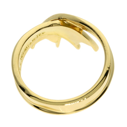 TIFFANY&Co. ribbon Ring K18 Yellow Gold Ladies [Used]