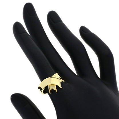 TIFFANY&Co. ribbon Ring K18 Yellow Gold Ladies [Used]