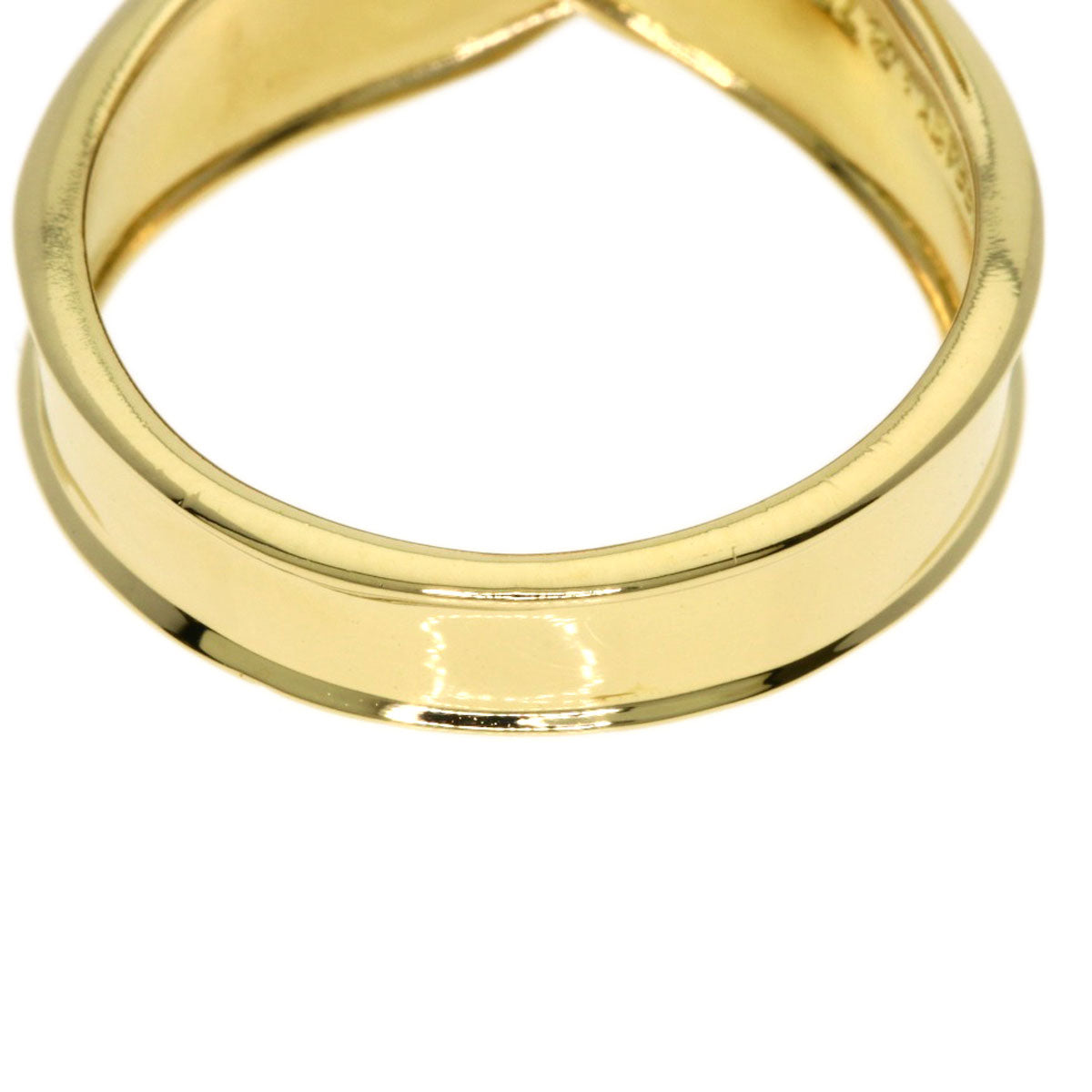 TIFFANY&Co. ribbon Ring K18 Yellow Gold Ladies [Used]