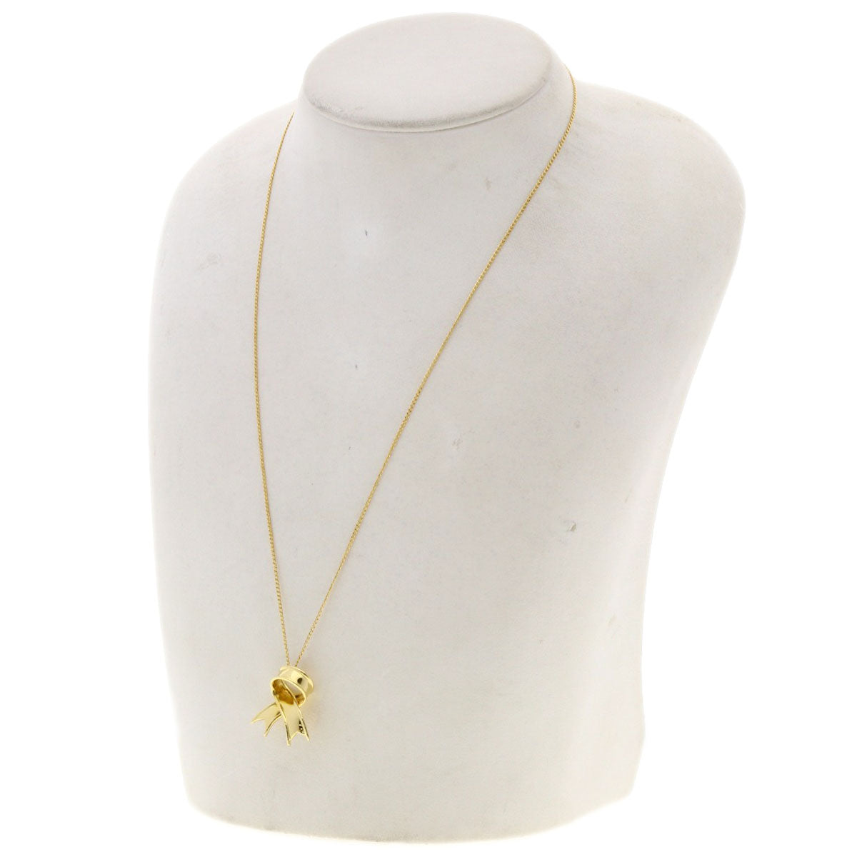 TIFFANY&Co. ribbon Necklace K18 Yellow Gold Ladies [Used]