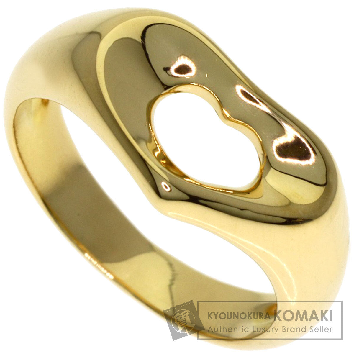 TIFFANY&Co. Open heart Ring K18 Yellow Gold Ladies [Used]