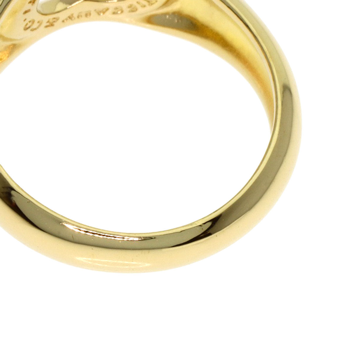 TIFFANY&Co. Open heart Ring K18 Yellow Gold Ladies [Used]