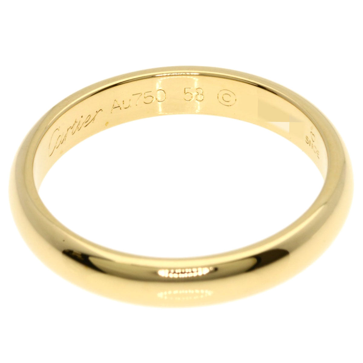 CARTIER Wedding #58 Ring K18 Yellow Gold Ladies [Used]