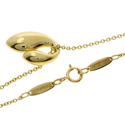 TIFFANY&Co. Double teardrop Necklace K18 Yellow Gold Ladies [Used]