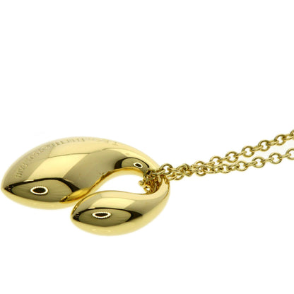 TIFFANY&Co. Double teardrop Necklace K18 Yellow Gold Ladies [Used]