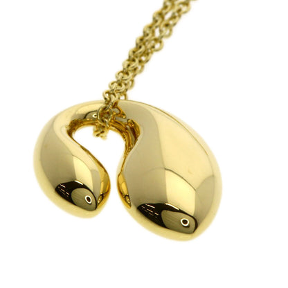 TIFFANY&Co. Double teardrop Necklace K18 Yellow Gold Ladies [Used]