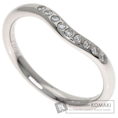 TIFFANY&Co. Curved band Diamond Ring Platinum PT950 Ladies [Used]