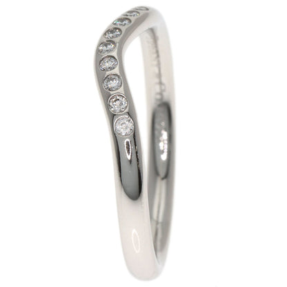 TIFFANY&Co. Curved band Diamond Ring Platinum PT950 Ladies [Used]