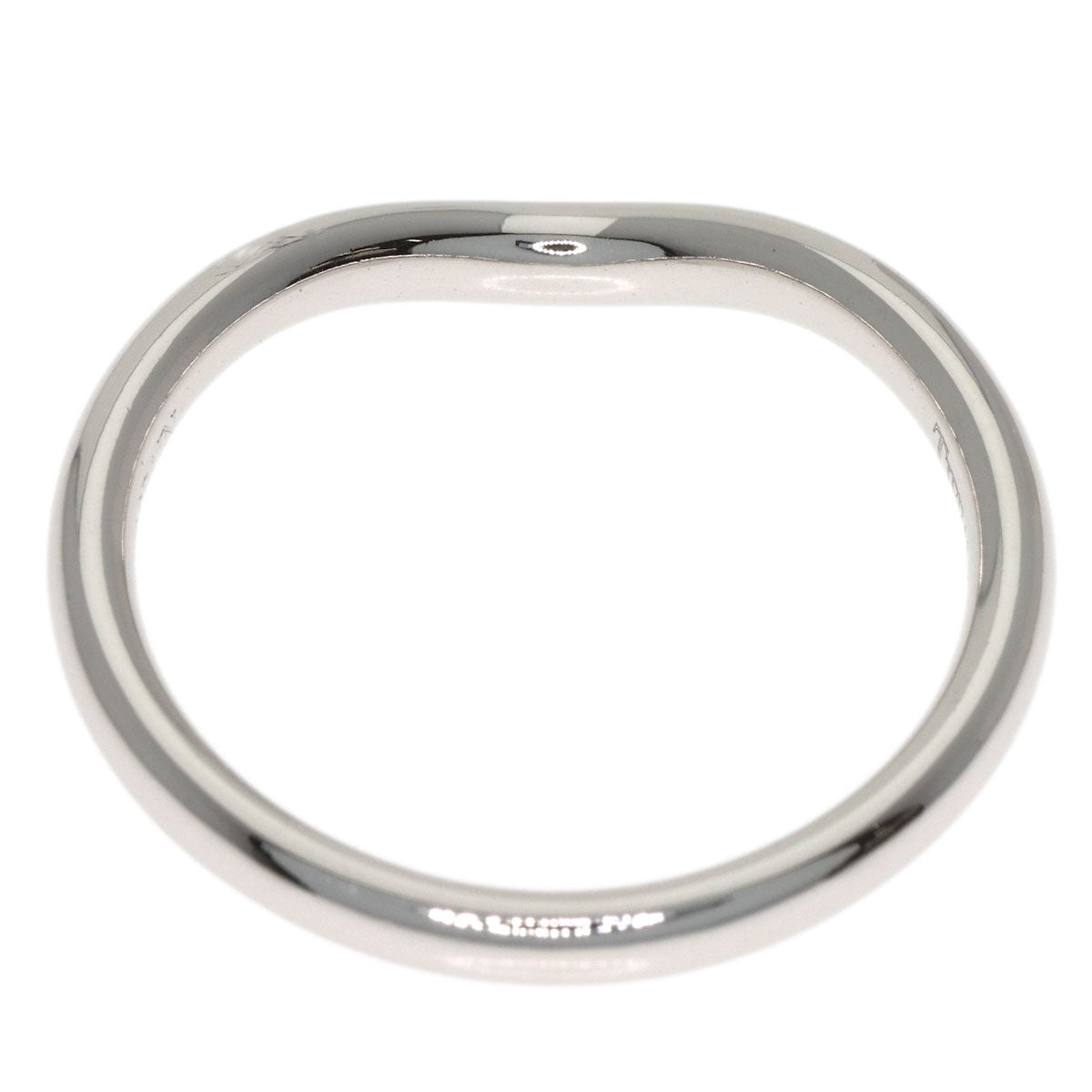TIFFANY&Co. Curved band Diamond Ring Platinum PT950 Ladies [Used]