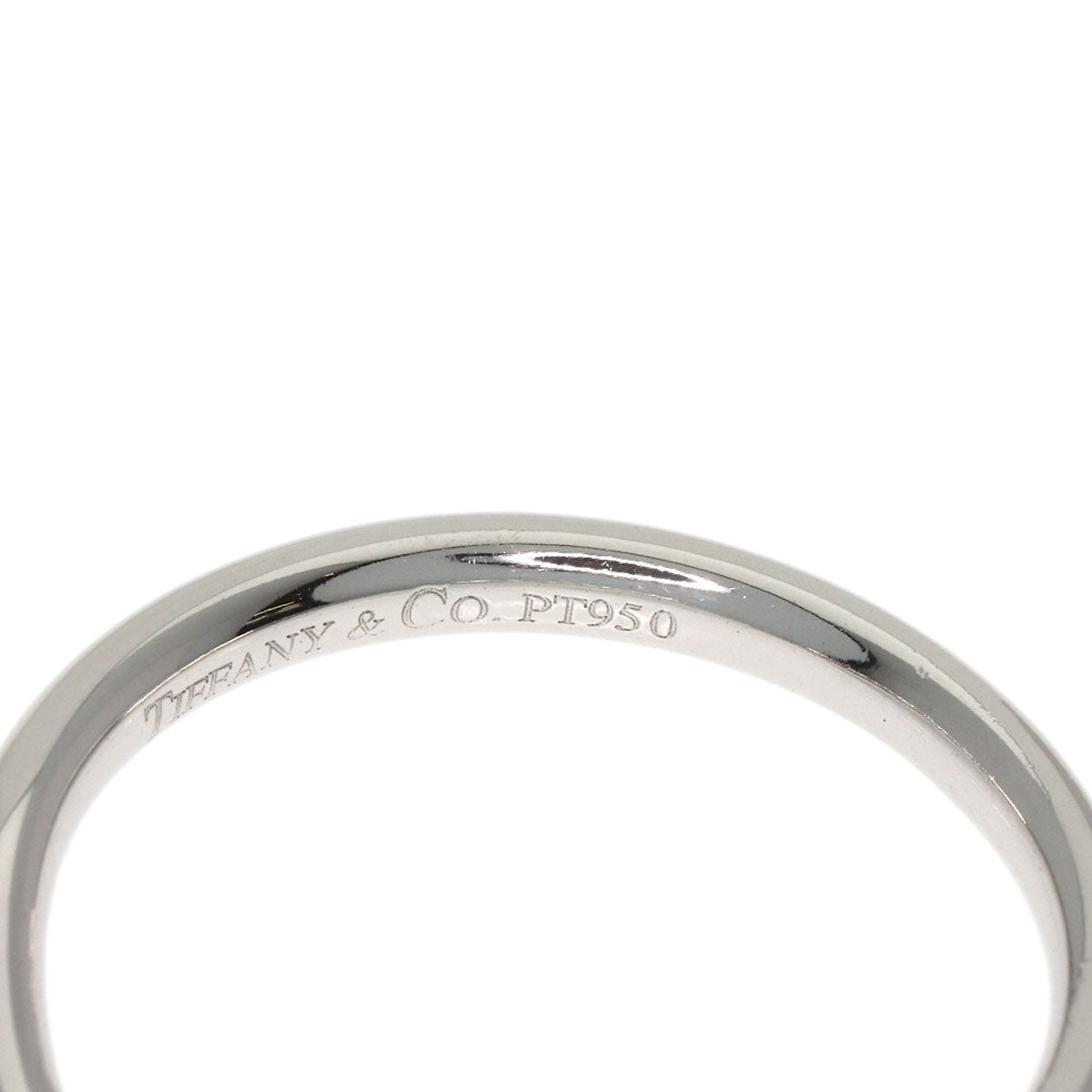 TIFFANY&Co. Curved band Diamond Ring Platinum PT950 Ladies [Used]