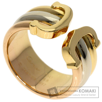 CARTIER 2C Ring LM #48 Ring K18 Yellow Gold 18K Pink GoldLadies [Used]
