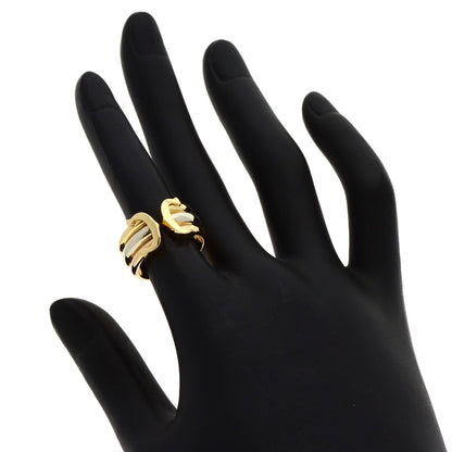 CARTIER 2C Ring LM #48 Ring K18 Yellow Gold 18K Pink GoldLadies [Used]