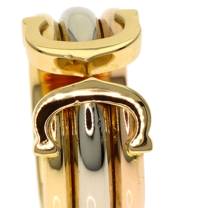 CARTIER 2C Ring LM #48 Ring K18 Yellow Gold 18K Pink GoldLadies [Used]