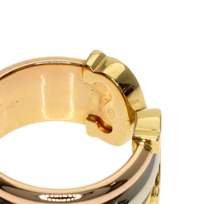 CARTIER 2C Ring LM #48 Ring K18 Yellow Gold 18K Pink GoldLadies [Used]