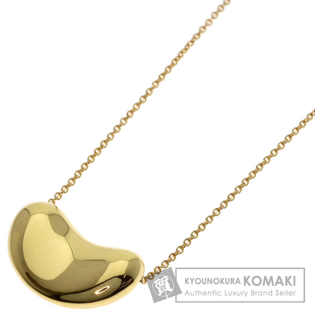 TIFFANY&Co. Bean Necklace K18 Yellow Gold Ladies [Used]