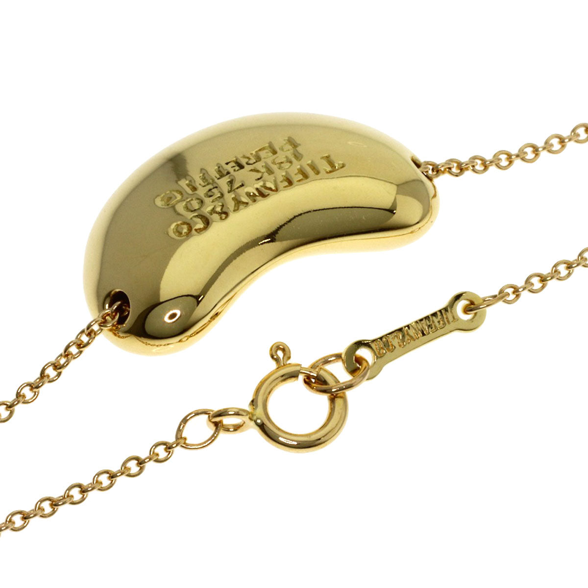 TIFFANY&Co. Bean Necklace K18 Yellow Gold Ladies [Used]
