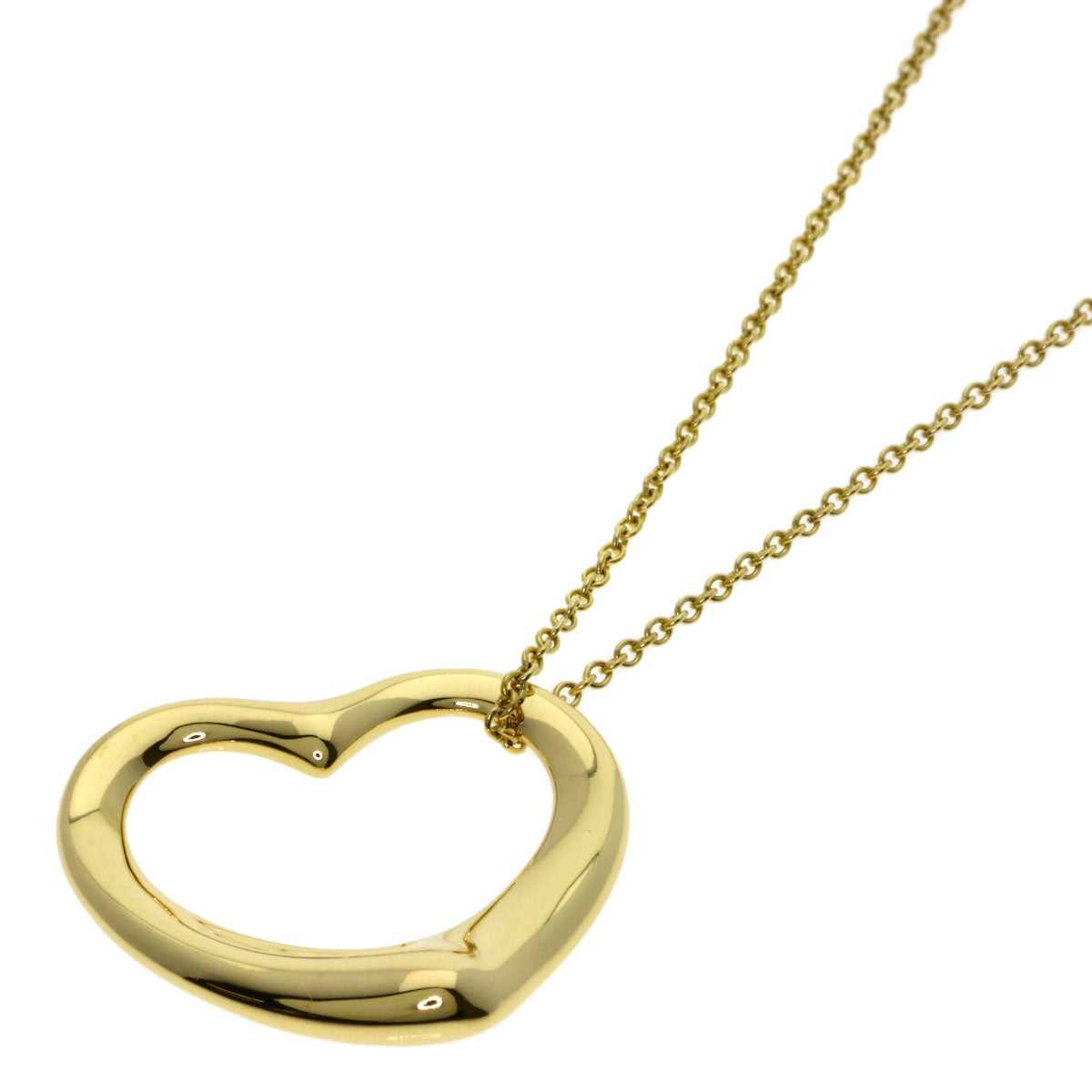 TIFFANY&Co. Open heart Necklace K18 Yellow Gold Ladies [Used]