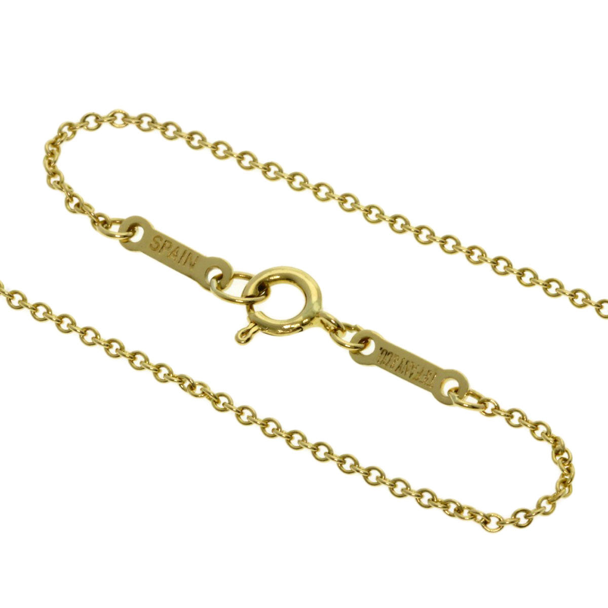 TIFFANY&Co. Open heart Necklace K18 Yellow Gold Ladies [Used]